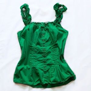 andrew & co ⋆ ruffle pleated top